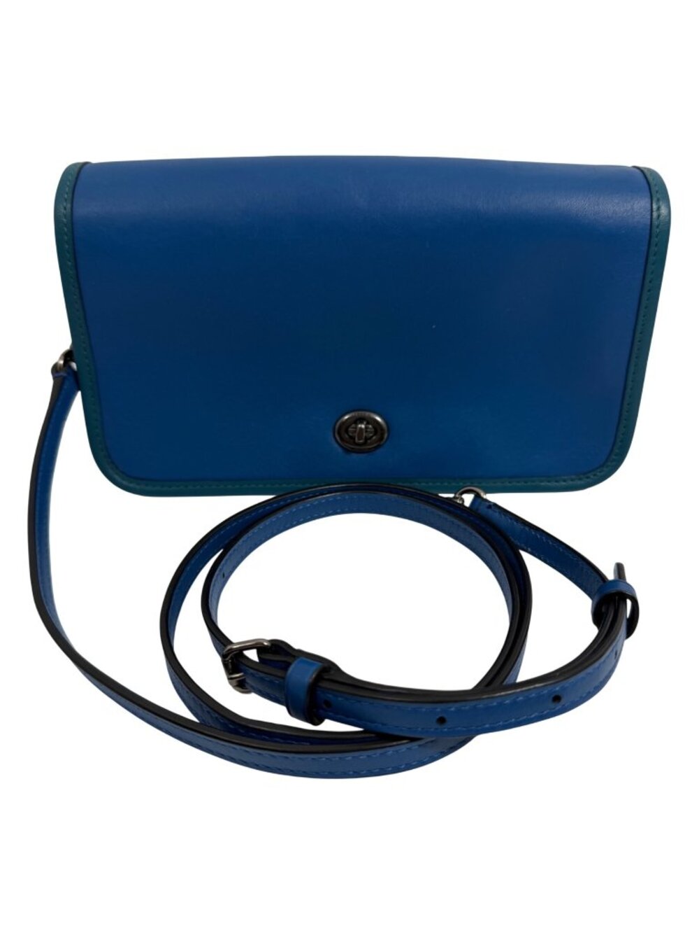 COACH Limited Edition Penny Blue Leather Crossbody Bag 75th Anniversary - NO TAG